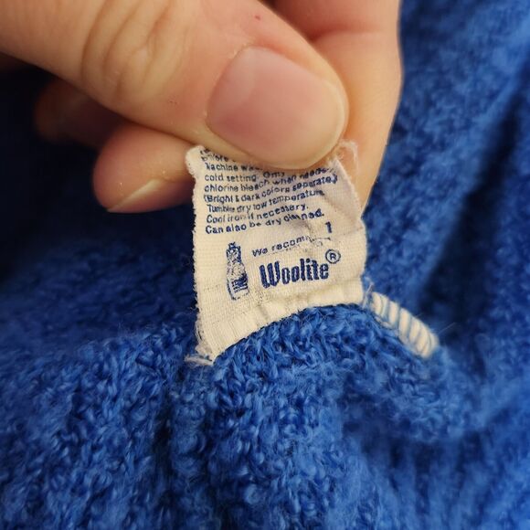 M Vtg Cobalt Blue Open Cardigan Party Artsy Wool Colorful Bright Business Casual - Picture 7 of 8